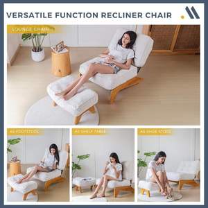 Fauteuil inclinable confortable et réglable pour salon avec repose-pieds, coussin épais, fonction de relaxation pour la maison, le bureau et la chambre - Product Image 3