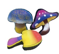 Coussin champignon personnalisé d'Halloween Vente en gros Coussin jetable Jouets mous Oreiller champignon Jouets en peluche avec logo imprimé par sublimation
