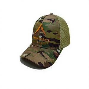 Gorra Trucker de Camuflaje de 6 Paneles al por Mayor, Gorra de Alta Calidad con Malla, Corona Estructurada, Perfil Medio y Visera Curva - Product Image 2