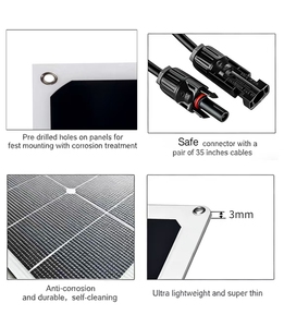 Customized ETFE Flexible <strong>Solar</strong> Panel 300W 32v Mono HPBC Cells Bendable <strong>Solar</strong> Panels BC <strong>Tech</strong> for Camping RV Boat - Product Image 4