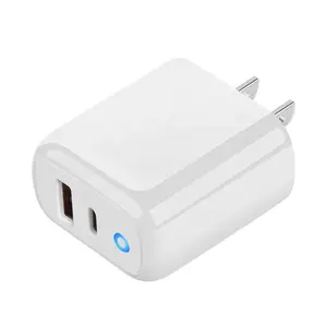 Pengisi daya Cepat Pd 20w, Adaptor pengisi daya dinding Qc 3.0 untuk ponsel Iphone