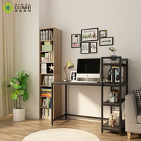 Bureau de travail en métal pour la maison ou le bureau, avec design pliable et étagère de rangement, table d'ordinateur moderne