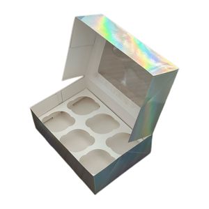 Bán buôn tùy chỉnh <span class=keywords><strong>cupcake</strong></span> bao bì hộp cửa sổ trong suốt cốc Đóng gói hộp 4/6/12 lỗ rõ ràng <span class=keywords><strong>cupcake</strong></span> hộp - Product Image 6