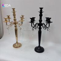 Candélabre en métal doré LEDA pour mariage, événements, décoration de table, centre de table de mariage