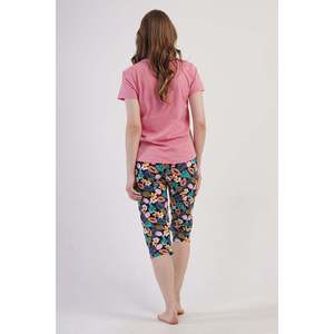Combinaison de nuit ovale à manches courtes et col rond pour femmes - Product Image 1