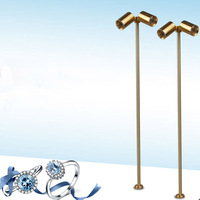 Éclairage LED Moderne Personnalisable Réglable pour Présentoirs de Bijoux et Montres, Double Tête, pour Vitrines de Magasins et Musées