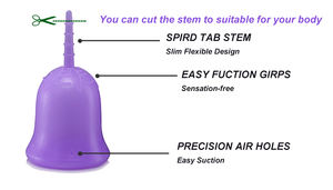 Coppette Mestruali in Silicone Medicale 100% Platino, Ecologiche e Riutilizzabili, Direttamente dal Produttore Cinese - Product Image 6