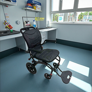 รถเข็นคนพิการแบบพับได้ CA808 ผลิตจากเหล็กน้ำหนักเบา ปรับแต่งได้ สำหรับกายภาพบำบัดและการฟื้นฟู - Product Image 1