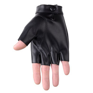 Classic <b>Half</b> Finger Leather Gloves Three Vertical Seams Comfortable Non <b>Slip</b> Easy Clean for Motorcycling Shooting Daily Wear - Product Image 5