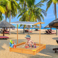 Meilleure vente de fosse à sable en bois pour enfants, aire de jeux extérieure, boîte à sable pour enfants avec couvercle