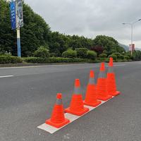 Cône de signalisation réfléchissant pliable LUBA 30 cm, cône de circulation portable pour travaux routiers et sécurité automobile