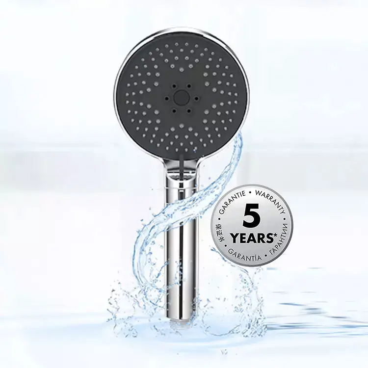 AR7H Water Saving Shower Head 3 Setting Round Bathroom Shower Increased Pressure Hand Held shower With Flow Regulator