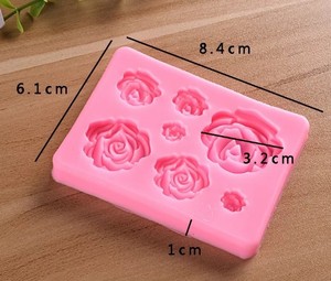 Flor Rosa <span class=keywords><strong>moldes</strong></span> <span class=keywords><strong>de</strong></span> silicona <span class=keywords><strong>de</strong></span> boda Cupcake Topper tarta Fondant herramientas <span class=keywords><strong>de</strong></span> decoración - Product Image 3