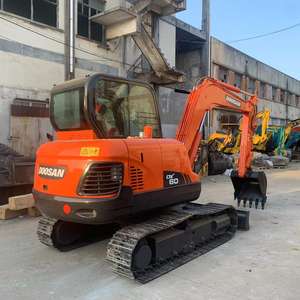 Mini excavadora usada de 6 toneladas, máquina coreana fabricada Doosan 2, excavadora sobre orugas Doosan DX60 usada de alta calidad a la venta - Product Image 3