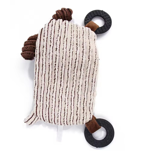 Wholesale Kinghon KH-31330 Durable Handmade Plush Corduroy Squeaky Dog Bite-Resistant Rubber <b>Ring</b> Chew Toy to Relieve Boredom - Product Image 3