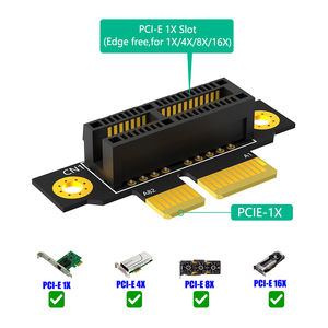 การ์ดแปลง PCIe Riser PCI-e 1 X 3.0 90 องศา แบบย้อนกลับ ตัวผู้เป็นตัวเมีย สำหรับเคสเซิร์ฟเวอร์ 1U - Product Image 5