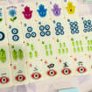 Juego de Mahjong Americano de Lujo Moderno, Portátil, con Fichas Acrílicas Color Crema, Ojo Turco, Hamsa, Cristal, Jokers, Completo, 160 Piezas - Product Image 6