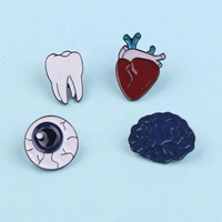 Nouveau concepteur dur émail broches orgue yeux oreilles Cancer du col utérin broche personnalisée pour chapeau revers en vrac accessoire mode
