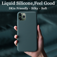 Coques de téléphone portable en silicone liquide souple TPU originales de luxe, résistantes aux chocs, nouveau produit, compatibles avec iPhone 14 Plus 15 13 12 Pro Max PC