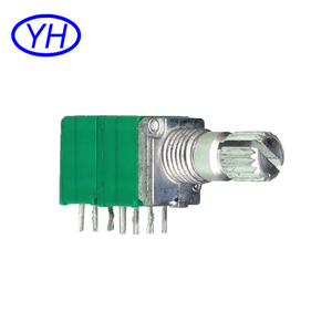 YUWAH usine haute qualité 9mm 4 gangs 12 broches contrôle du volume rotatif 10k potentiomètre de montage sur pcb 10k - Product Image 2