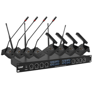 ไมโครโฟนไร้สาย UHF สำหรับการประชุม XTUGA <span class=keywords><strong>YT8</strong></span> พร้อมไมโครโฟนแบบคอห่านรูปหัวใจ ไมโครโฟนแบบมือถือ ไมโครโฟนแบบคาดเอว และไมโครโฟนแบบหนีบปกเสื้อ - Product Image 1