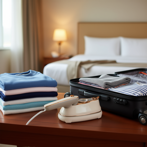 Plancha de Ropa Portátil 1200W, Vaporizador de Ropa Eléctrico Plegable de Viaje, Modo Húmedo y Seco para Eliminar Arrugas - Product Image 2