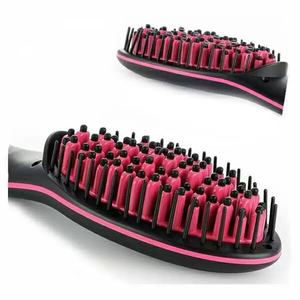 Brosse lissante chauffante à prix d'usine, peigne chauffant 450 degrés, chauffe rapide, anti-brûlure, outils de coiffage pour cheveux lisses - Product Image 4