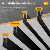 Rail lumineux magnétique LED moderne 15 mm extrêmement fin encastré pour salon, éclairage intelligent pour maison connectée, rails lumineux magnétiques intelligents
