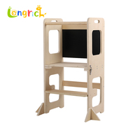Tour d'apprentissage pliable en bois pour tout-petits, aide de cuisine réglable en hauteur, marchepied pour enfants, tour d'apprentissage Montessori