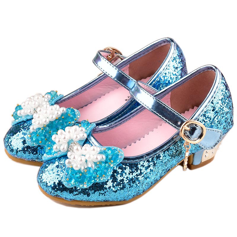 Новинка 2020, оригинальные туфли принцессы для девочек, туфли на высоком каблуке со льдом и снегом, искусственная обувь Qiyuan для девочек от 3 до 12 лет