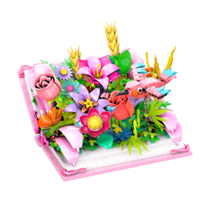 Ensemble de jouets de construction en blocs ABS BAKA Girls Fantasy Sci-Fi Flower <span class=keywords><strong>Language</strong></span> Diary avec assemblage DIY pour la décoration de la maison - Product Image 4