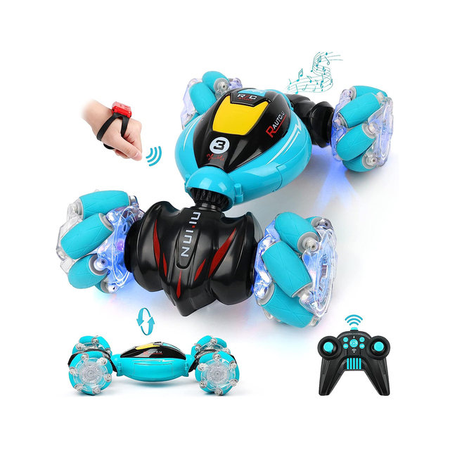 2.4GHz Hand Controlled RC Car Gesture Sensing Stunt Car 360 Rotating 4WD Remote Control Transform Car Plastic Indoor-Outdoor