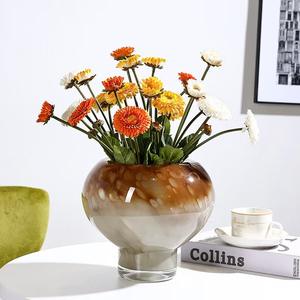 Mid-Century Colored Glaze Gradient Round Mushroom-shaped <b>Vase</b> - Product Image 4