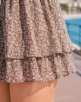 Robe Courte Décontractée à Col Halter Floral Personnalisée en Gros pour Femmes