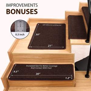 Нескользящие лестничные ступени лестницы коврик лестницы ковер самоклеящиеся лестничные ступени коврик - Product Image 2