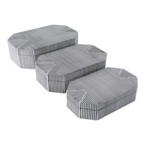 Scatole Decorative Ottagonali per Gioielli con Coperchio, Set Moderno di Contenitori Organizzatori per la Casa - Product Image 1