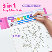 Joycat Creative Ensemble 2-en-1 de peinture à l'aquarelle et d'art avec feuilles de transfert en plastique, jouets éducatifs de dessin pour 3 ans et plus, livre de coloriage à l'eau sans salissures