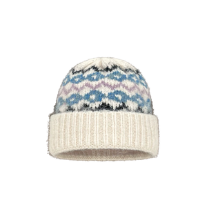 Logo personalizzato Y2K caldo ribaltabile su Fair Island cappello lavorato a maglia fagioli stampati con stampa Jacquard completo produttore di berretti diretti - Product Image 2