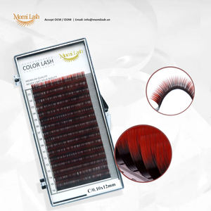 Extensions de cils individuels naturels faits à la main, magnifiques, légers, 0,15 mm d'épaisseur, bicolores, courbure CC, doux, 12/16/20 EYELASH - Product Image 2