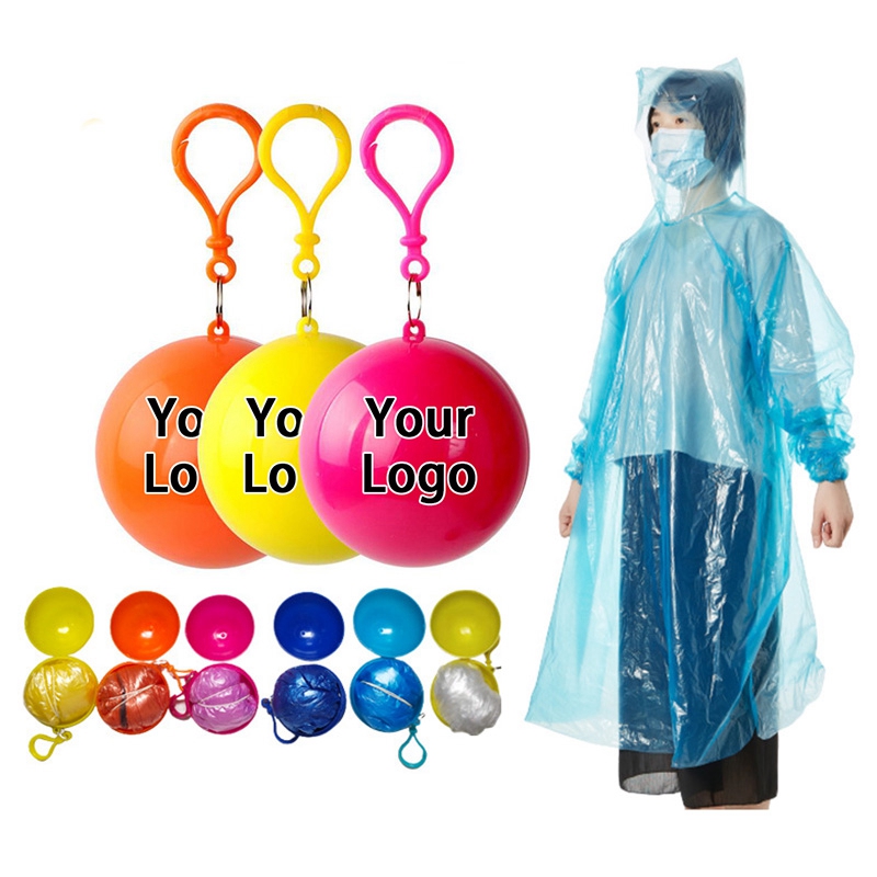Портативный одноразовый дождевик, сжатый Сферический Карманный плащ, пончо от дождя для женщин и взрослых для путешествий на открытом воздухе