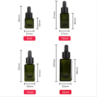 Emballage cosmétique de luxe Eric, flacon en verre à compte-gouttes pour huile essentielle, courbé, 5 ml, 15 ml, 30 ml, 50 ml