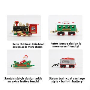 Vente flash de Noël : <span class=keywords><strong>Train</strong></span> électrique lumineux et sonore suspendu pour arbre de Noël, cadeau festif pour enfants, décoration de fête à domicile - Product Image 3