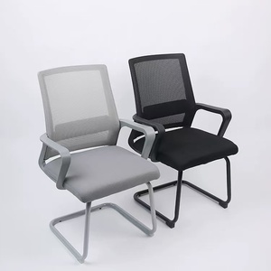 Chaises de <span class=keywords><strong>bureau</strong></span> ergonomiques modernes entièrement en mesh, mobilier de <span class=keywords><strong>bureau</strong></span> avec accoudoirs et pieds fixes, chaises d'ordinateur pour salle de réunion - Product Image 3