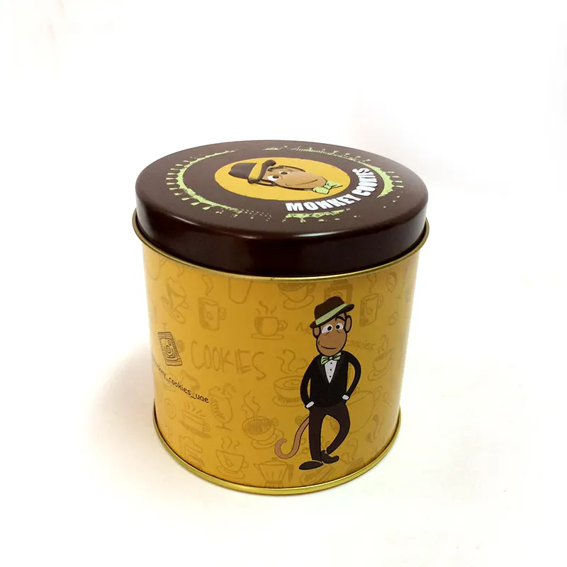 핫 세일! 사용자 정의 원통형 주석 상자 차 커피 콩 사탕 초콜릿 포장 주석 상자 생철판 금속 선물 상자