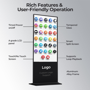 Reproductor de Video LCD para <span class=keywords><strong>TV</strong></span>, Kiosco Interactivo con Pantalla Táctil, Pantalla Publicitaria Vertical, Tótem de Señalización Digital para Centros Comerciales - Product Image 4