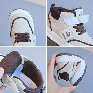 Chaussures de sport printemps-automne pour enfants, baskets pour garçons, chaussures blanches écologiques respirantes et chaudes à semelle souple pour bébés, légères et décontractées - Product Image 3