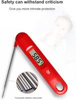 Thermomètre numérique pliable à lecture instantanée pour viande, outil de barbecue et de fumoir, thermomètre alimentaire rechargeable, thermomètre domestique
