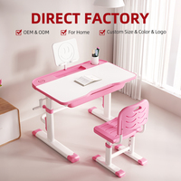 QX80-DLPN01 Ensemble de bureau et chaise pour enfants, idéal pour l'apprentissage artistique, l'écriture et les devoirs, meubles de chambre à coucher