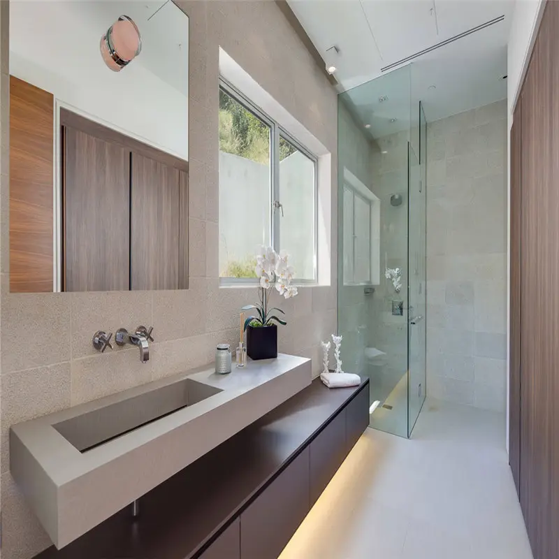 Miroir sur pied moderne et populaire, lavabo de salle de bains, meuble de rangement