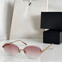 Lunettes de soleil polarisées unisexes confortables pour le cyclisme et les sports de plein air, avec verres dégradés, légères, monture intégrale en titane, protection UV, dorées